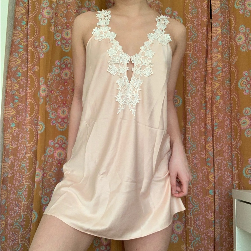Anthropologie Satin Slip Dress